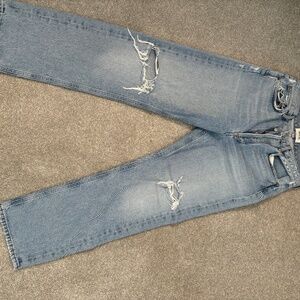 AGOLDE 90's Ripped High Rise Straight Jeans